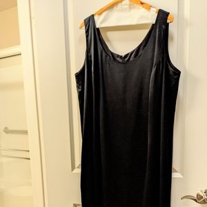 Black satin tank style dress 20w